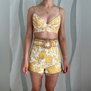 Vacation hold starts 10/25. Zimmermann. Top/shorts. Like new. Size 0.